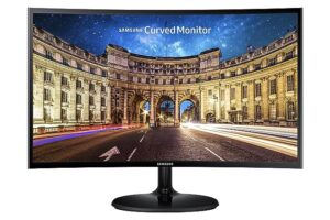 Samsung 24-inch(59.8cm) FHD, 1800R Curved Monitor, VA Panel, Slim Design, AMD FreeSync, Flicker Free, HDMI, Audio Ports (LC24F392FHWXXL, Black)