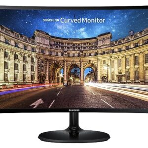 Samsung 24-inch(59.8cm) FHD, 1800R Curved Monitor, VA Panel, Slim Design, AMD FreeSync, Flicker Free, HDMI, Audio Ports (LC24F392FHWXXL, Black)