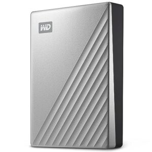 Western Digital WD 5TB My Passport Ultra USB-C Portable External Hard Drive for Mac (Silver)