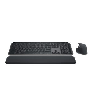 Logitech MX Keys S Combo Wireless - Performance Wireless Keyboard and Mouse with Palm Rest, Customisable Illumination, Fast Scrolling, Bluetooth, USB C